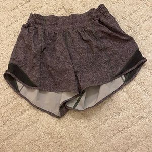 Gray lululemon hotty hot shorts
